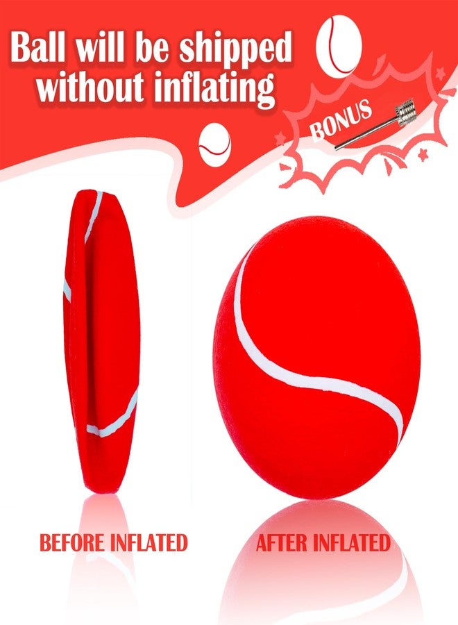 Banfeng Giant 8" Tennis Ball - Big Pet Toys, Interactive Dog Toy for Small to Large Dogs (Red, Medium) - Image 3