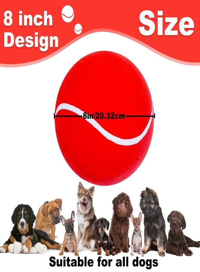 Banfeng Giant 8" Tennis Ball - Big Pet Toys, Interactive Dog Toy for Small to Large Dogs (Red, Medium) - Image 2