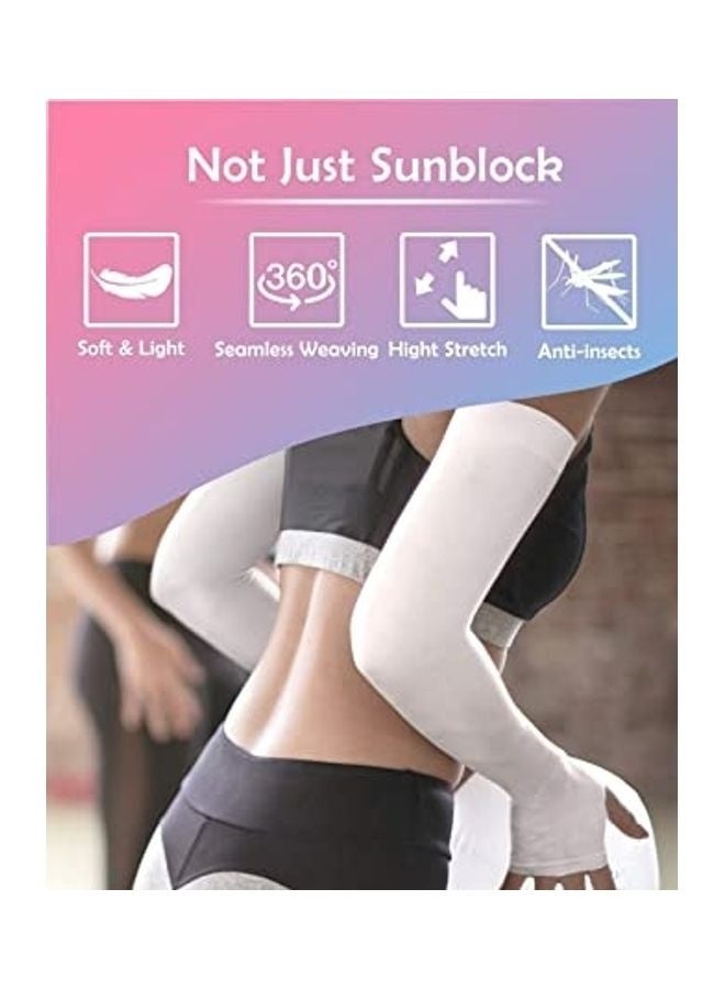 3 أزواج من أكمام الحرير الجليدي الواقية من الشمس للحماية من الشمس وأكمام الذراع الضاغطة - Image 5