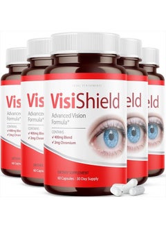 IDEAL PERFORMANCE (5 Pack) Visishield Advanced Vision Formula for Eyes Supplement Pills Vitamins (300 Capsules)  - Image 1