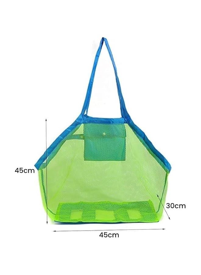 Mesh Beach Bag Extra Large Beach Bags and Totes Tote Backpack Toys Towels Sand Away For Holding Beach Toys Children' Toys Market Grocery Picnic Tote - Image 2