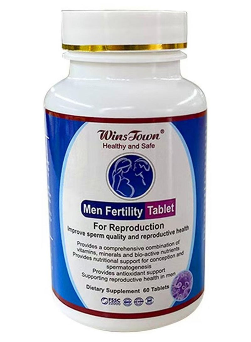 Wins Town 60 Pieces of Soft Capsules for Men's Fertility Soft Capsules with Optimal Vitality, Strong Efficacy, Folic Acid Magnesium Complex Vitamins - Image 1