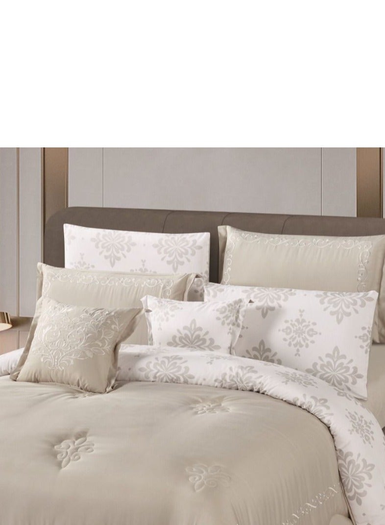 Hours Double-sided embroidered microfiber Nafrons bedspread - 4 pieces  - Image 3