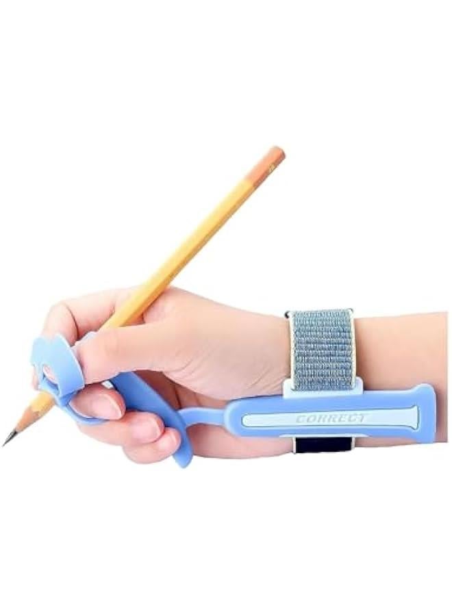 هوكور مقبض قلم رصاص، مقبض قلم للاطفال بعمر 3-9 سنوات، ادوات مساعدة على الكتابة اليدوية للاطفال، ادوات تصحيح الوضعية لقلم التدريب، قطعة واحدة - ازرق - Image 1