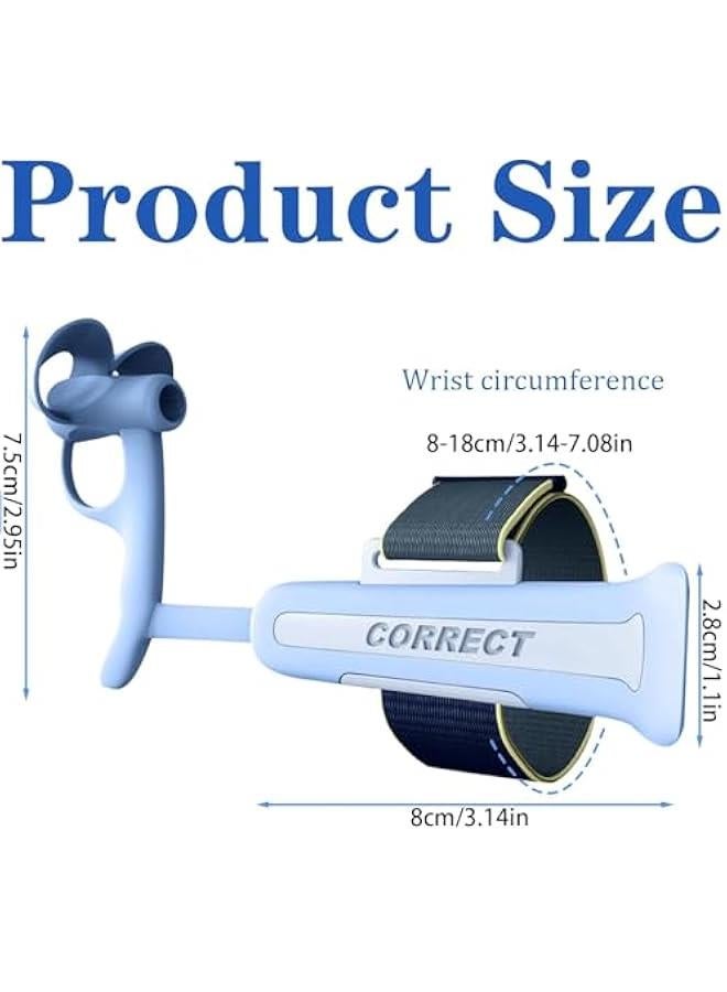 هوكور مقبض قلم رصاص، مقبض قلم للاطفال بعمر 3-9 سنوات، ادوات مساعدة على الكتابة اليدوية للاطفال، ادوات تصحيح الوضعية لقلم التدريب، قطعة واحدة - ازرق - Image 2