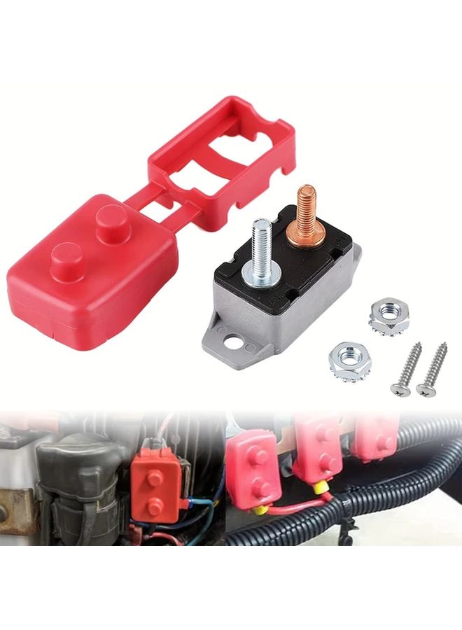 Stud Bolt Type Manual Reset Circuit Breaker With Cover For Marine Boat Battery Chargers Trucks Buses Electric Cars Car Engines 20A 30A - Image 1