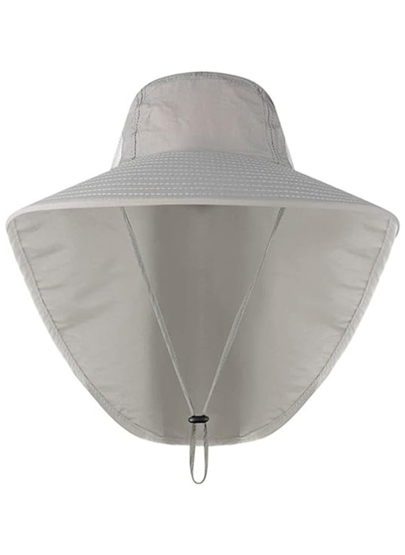 Vitacelli Sun Hat for Men/Women, Waterproof Wide Brim Bucket Hat UV Protection Boonie Hat for Fishing Hiking Garden Beach GREY  - Image 1