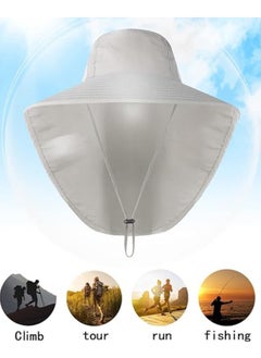Vitacelli Sun Hat for Men/Women, Waterproof Wide Brim Bucket Hat UV Protection Boonie Hat for Fishing Hiking Garden Beach GREY  - Image 3