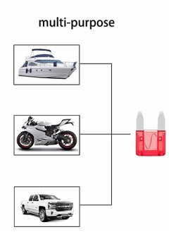 Y&D 100 Pack Auto Fuses, V Tip Small Insert Mini Plug Fuse, 10 AMP APM/ATM 32 Blade Style Fuses A Short Circuit Protection Car Fuse Environmentally Friendly  - Image 3