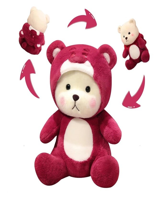 Storescent Stuffed Animal Cute Plush Toy - Hugging Plush Squishy Pillow Toy Gifts (Hooded Hat Bear 30cm) - Image 1