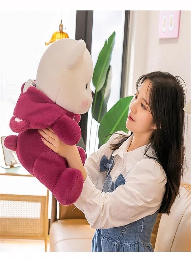 Storescent Stuffed Animal Cute Plush Toy - Hugging Plush Squishy Pillow Toy Gifts (Hooded Hat Bear 30cm) - Image 5