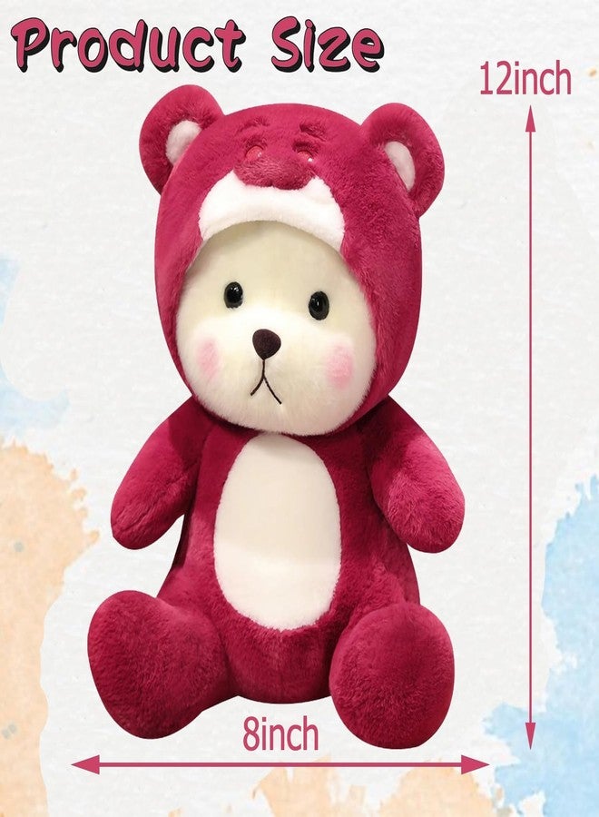 Storescent Stuffed Animal Cute Plush Toy - Hugging Plush Squishy Pillow Toy Gifts (Hooded Hat Bear 30cm) - Image 3
