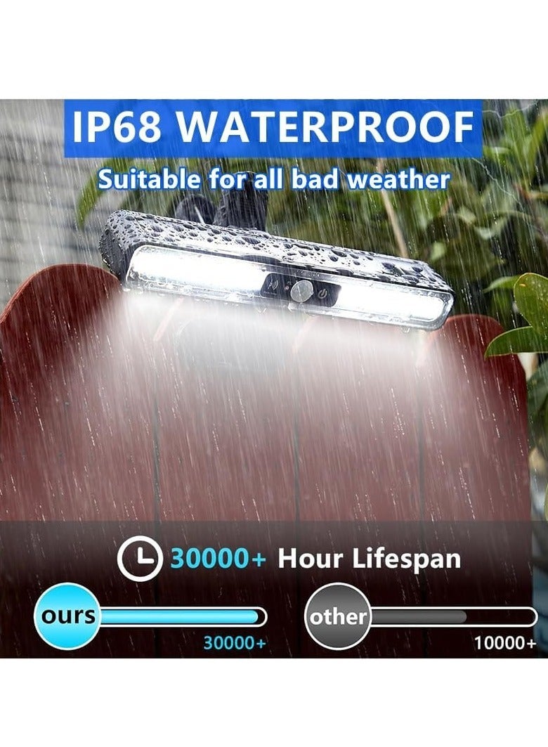 AROAQ Solar Light, Waterproof Solar LED Lamp, Three Modes Human Automatic Induction Solar Powered Security Light, Motion Light For Fence Patio Garden Garage Wall, (Black Shell Clamp, Warm Light) - Image 4