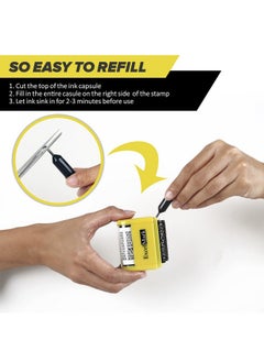 ExcelMark Rolling Identity Theft Guard Stamp (Id Theft Stamp With Refill Ink)  - Image 3