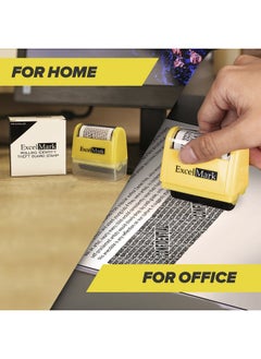 ExcelMark Rolling Identity Theft Guard Stamp (Id Theft Stamp With Refill Ink)  - Image 4