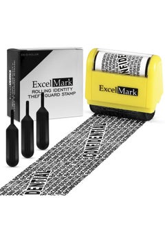 ExcelMark Rolling Identity Theft Guard Stamp (Id Theft Stamp With Refill Ink)  - Image 2