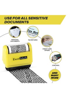 ExcelMark Rolling Identity Theft Guard Stamp (Id Theft Stamp With Refill Ink)  - Image 5