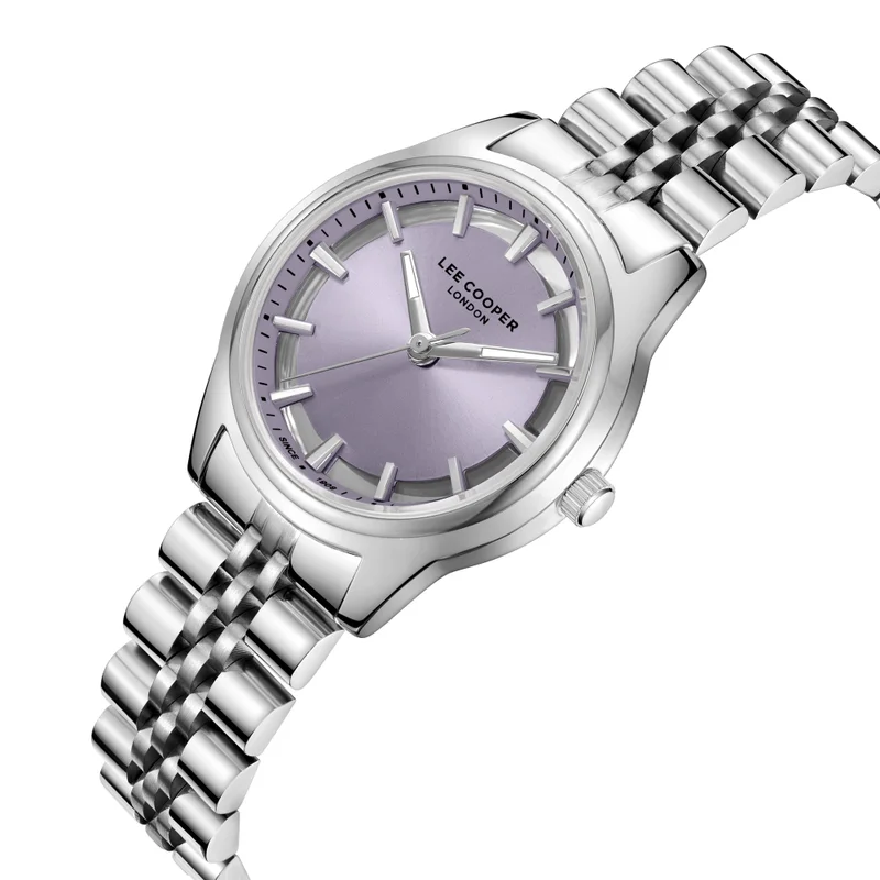لي كوبر ساعة يد نسائية معدنية بعقارب . -  مم