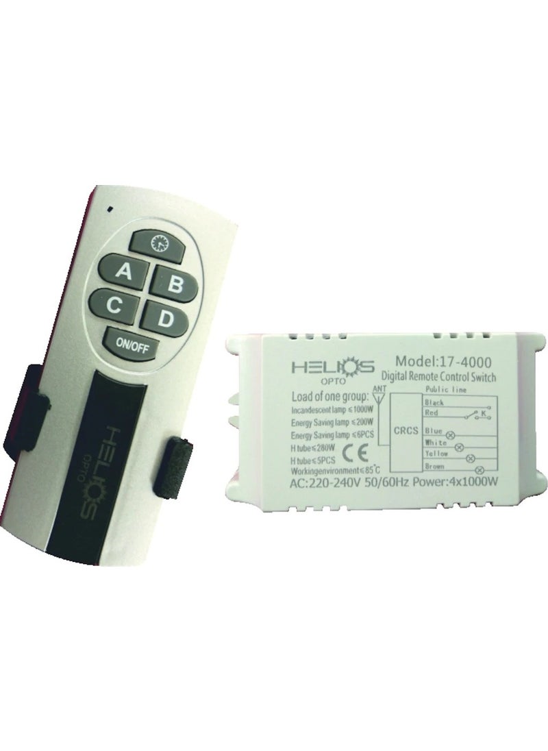 helios 4 Channel Chandelier Remote 