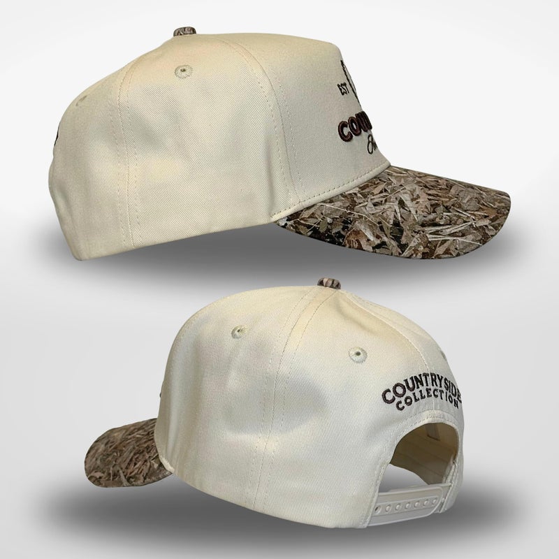 CITRUSY Vintage Western Trucker Hat | Men & Women | Embroidered Trendy Caps | Country Cute Hats for Cowgirls & Cowboys | Camo Denim Cotton Styles | Snapback Hat (Country Club | Camo) - Image 3