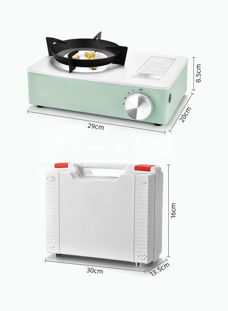 YanChuan Portable Camping Stove, Butane Gas Stove With Carrying Case For Cooking, Picnics, Hiking, BBQ Grilling Stainless Steel Single Burner Multicolor - Image 4