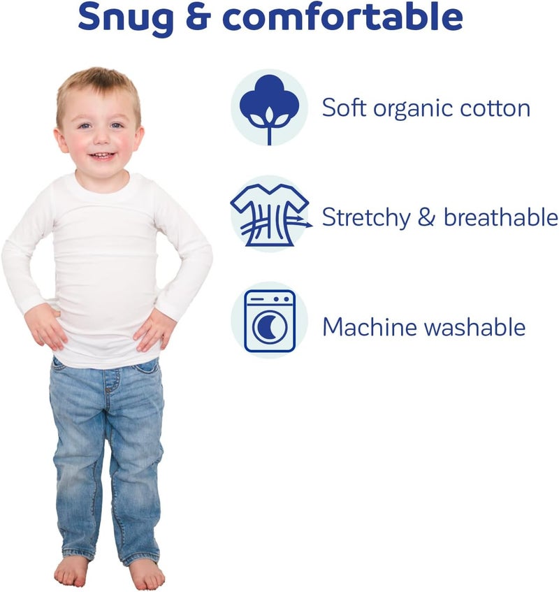 Fun and Function Sens-ational Hip Hugging Tee - Long Sleeve Compression Shirt for Boys & Girls - Sensory Compression Shirt for Kids & Teens - Navy - XX-Large - Image 4