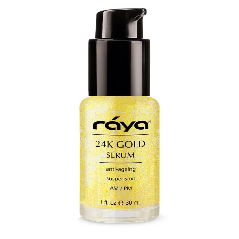 RAYA 24K Gold AntiAging Suspension 510  AntiAging Facial Treatment Serum for All Skin Types  Made with Pure 24 Karat Gold  Softens and Helps Reduce Fine Lines and Wrinkles