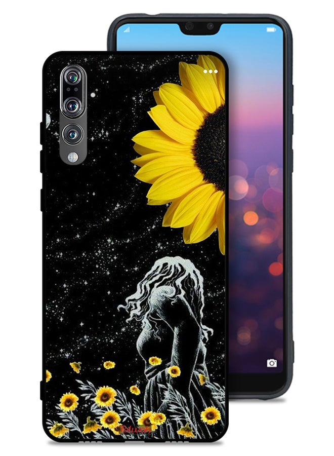 Tolwak Huawei P20 Pro Protective Case Cover Girl Look At Moon Art - Image 1