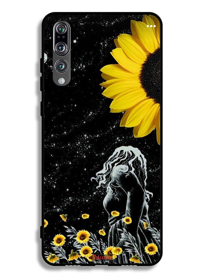 Tolwak Huawei P20 Pro Protective Case Cover Girl Look At Moon Art - Image 2