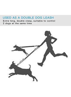 Emily Pets Retractable Hands Free Dog Leash with Dual Bungees for Dogs up to 150lbs, Adjustable Waist Belt, Reflective Stitching Leash for Running Walking Hiking Jogging Biking (Green-Gray) - pzsku/Z2553E5B8CFFBD83E7165Z/45/_/1738306614/7d57b631-9e2c-4dd8-8fe6-3454d8871cfc