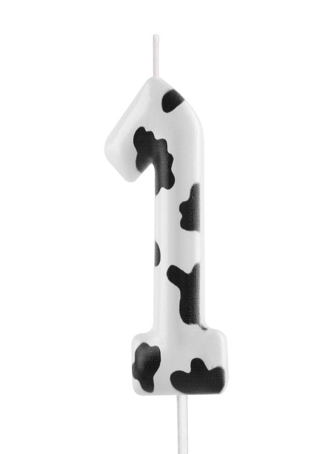 YIRAN Cow Birthday Number 1 Candles for Girls Boys, Cow First Birthday Cake Toppers Baby Shower Anniversary Celebration Party Decorations Supplies - Image 1