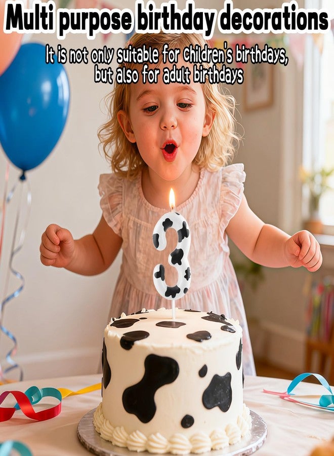 YIRAN Cow Birthday Number 1 Candles for Girls Boys, Cow First Birthday Cake Toppers Baby Shower Anniversary Celebration Party Decorations Supplies - Image 3