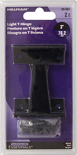 Hardware Essentials 851681 Light T-Hinges Zinc 3" -2 Pack - Image 2