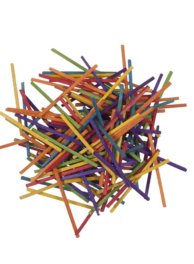 Libra 200-Piece 42×2mm Wooden Craft Stick 2mm Set Multicolor - Image 1