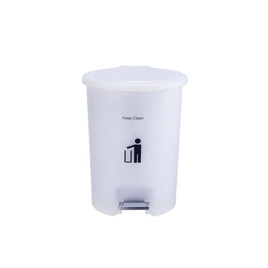RELEMTRA Universal Trash Can Lid 9Ltr Garbage Can Plastic Nonslip Pedal Dust Bin Trash Can for Home Commercial Kitchen Garden Waste Bin for Bedroom - Image 1