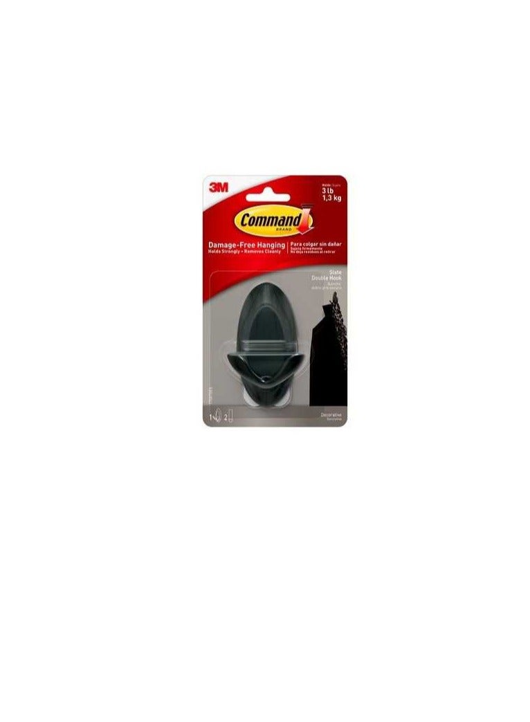 3M Command™ Slate Double Hook - Image 1