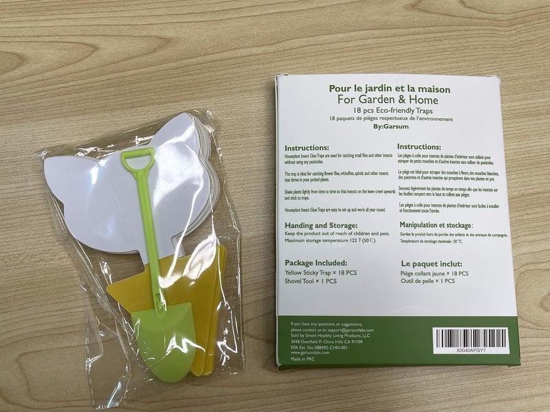 Garsum Fruit Fly Trap Yellow Sticky Fungus Gnat Killer for Indoor and Outdoor Plant - Image 2