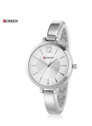 Curren 9012 Silver Female Stylish Fashion Wrist Watch - pzsku/Z255449ABBBA6149F1217Z/45/_/1642610500/752d53a7-3f06-40d9-957e-f60b212fb595