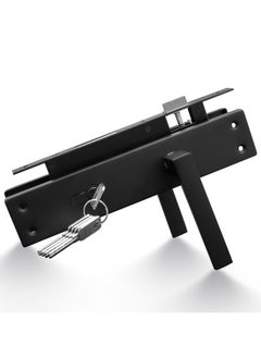 TISMpro Door Handle Lock Set - Aluminum Handle with Lock Body, Cylinder, and 5 Computer Keys with Mounting Screws, TP-7000 Set (Matte Black)  - Image 2