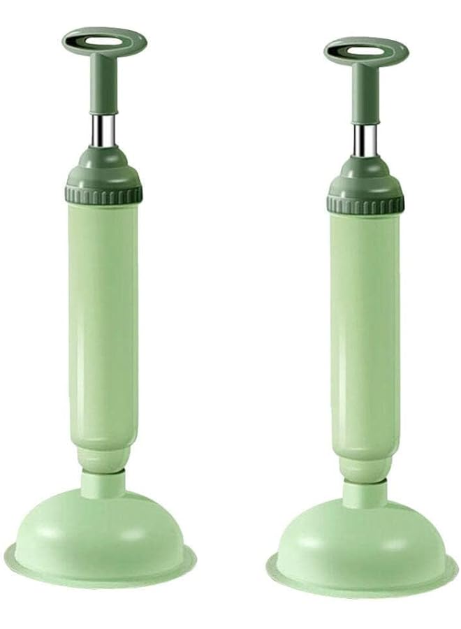 promass 2Pcs Toilet Plunger, Drain Plunger, Sink Plunger with Handle, Clog Remover Hand Ergonomic, Space-Saving, Plunger Unclogging Tool for Bathroom, Shower, Kitchen - Image 1