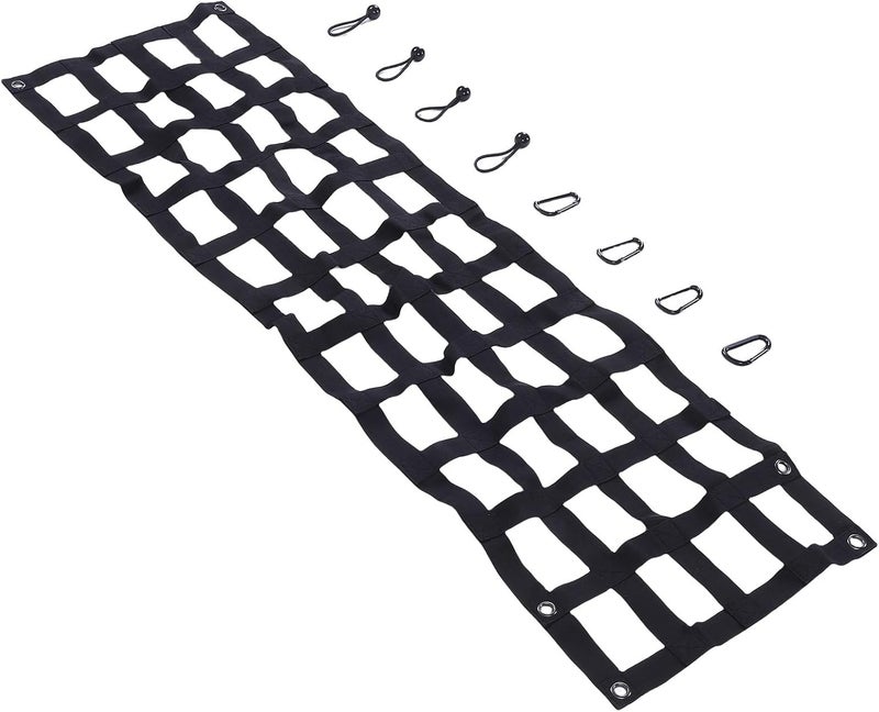 Tailgate Net, Heavy Duty Adjustable Rectangular Hole Pattern Truck Bed Net, Cargo for Pickup with Buckles for Full Size Trucks - Image 5