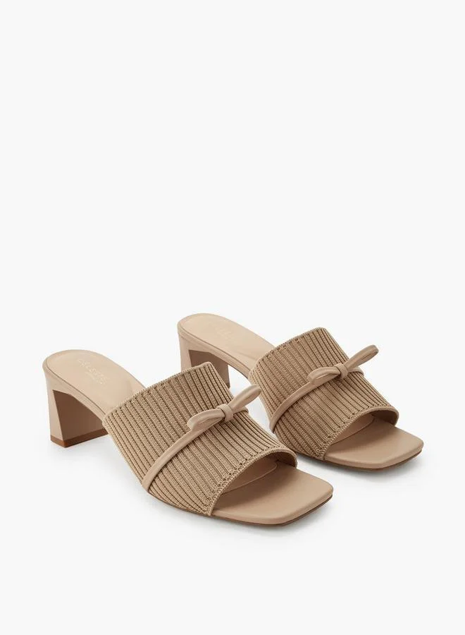 Celeste Women Ribbed Block Heel Sandals
