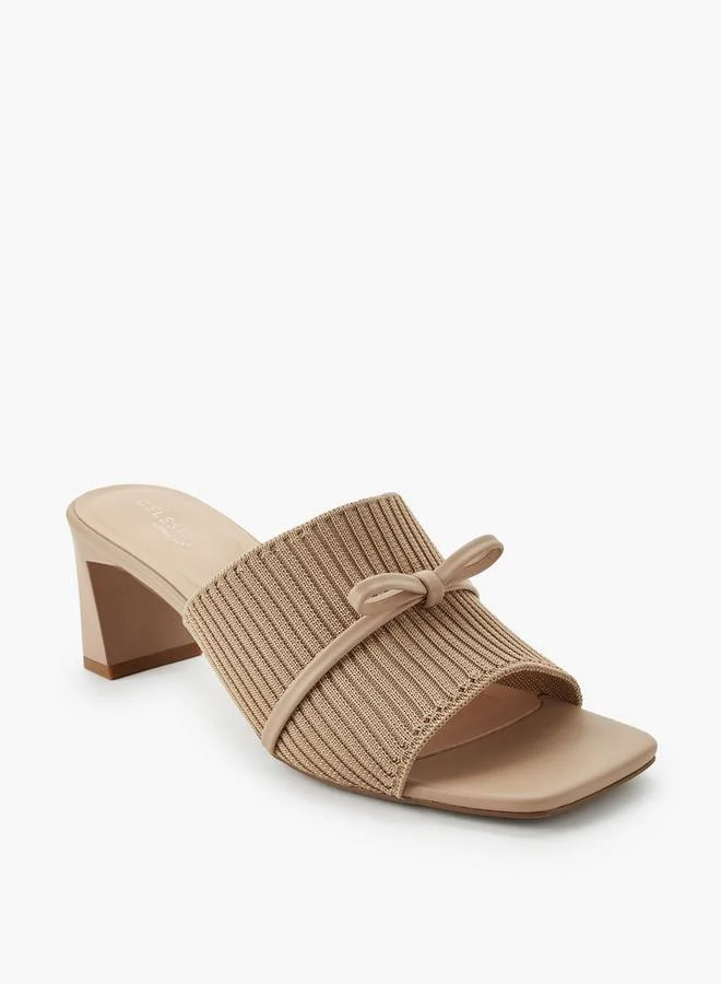 سيليست Women Ribbed Block Heel Sandals