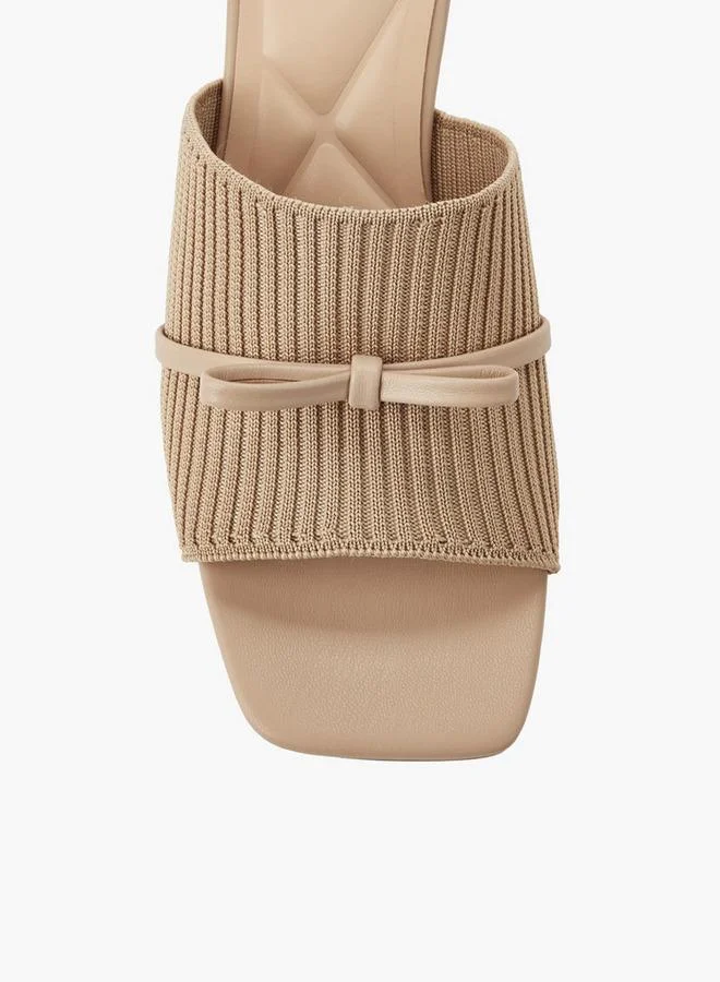 Celeste BLUSH Women Ribbed Block Heel Sandals for Women | Best Price UAE