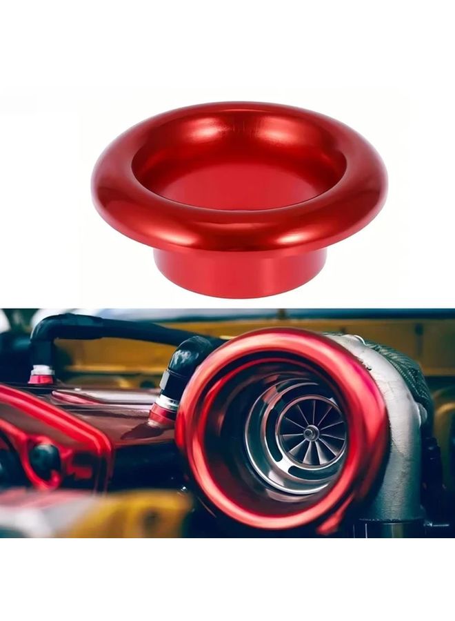 Red 2 Inch Turbo Air Intake Speed Stack Adapter High Performance Aluminum Alloy Flare - Image 2