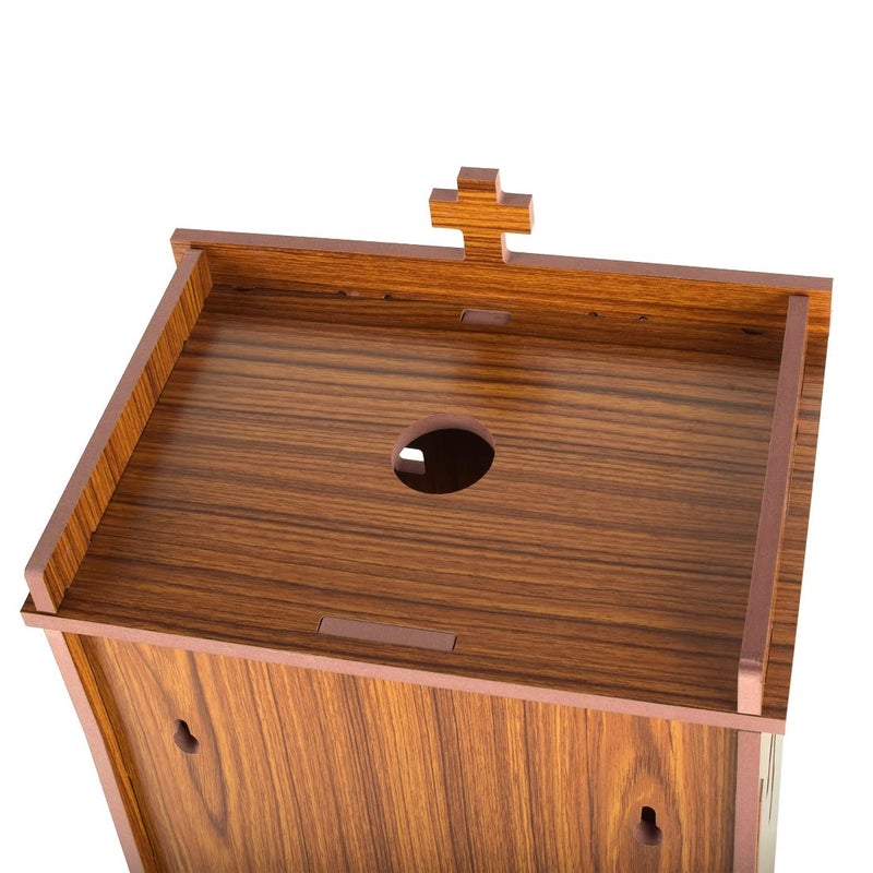 Nexat باب خشبي MDF متميز | معبد بوجا للمنزل والمكتب والهدايا | معبد زخرفي مدمج (450) - Image 1