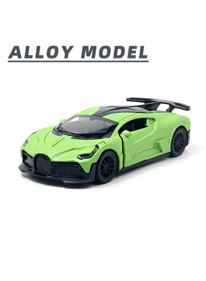 HALAMODO 1:36 Alloy Sports Car Model , Pull-Back Toy Car , Model Car for Kids Boy Girl Gift , Collectible Display ,Green 12 cm*5 cm*3 cm - Image 1