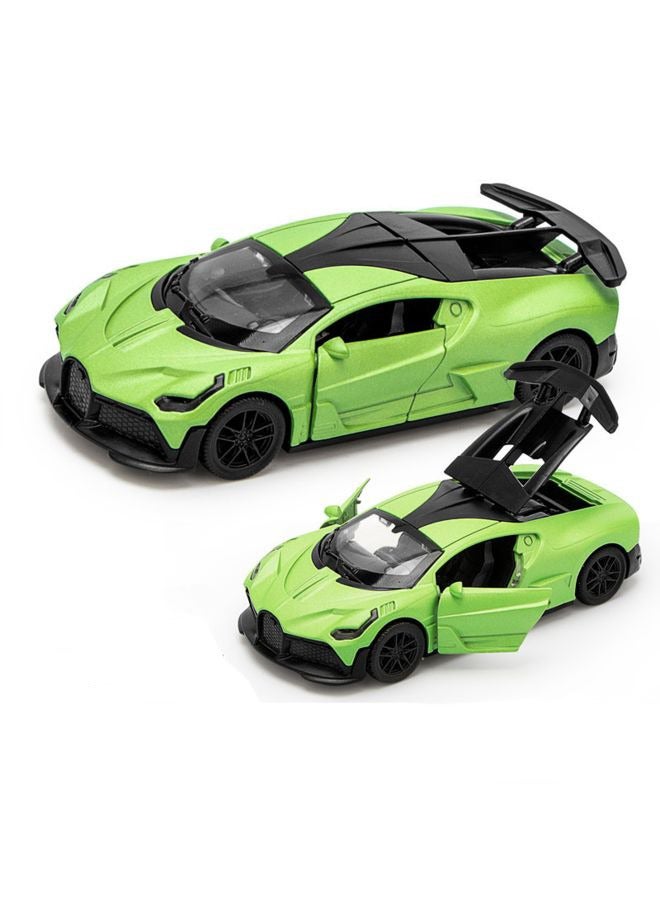 HALAMODO 1:36 Alloy Sports Car Model , Pull-Back Toy Car , Model Car for Kids Boy Girl Gift , Collectible Display ,Green 12 cm*5 cm*3 cm - Image 2