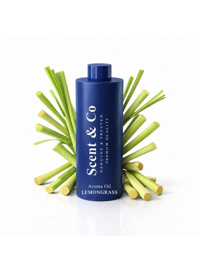Scent & Co LEMONGRASS Aroma Oil Diffuser 500ML, Zesty Lemongrass & Citrus Notes, Crafted in the UK, Made in the UAE, Ideal for Offices, Homes, Shops, Hotel Rooms & Large Lobbies in Dubai, Abu Dhabi & Across the UAE - Image 1