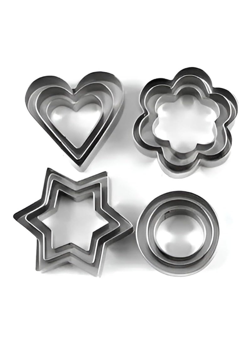 Generic Cookie , biscuit Cutter Stainless Steel Set of 12  - Image 1